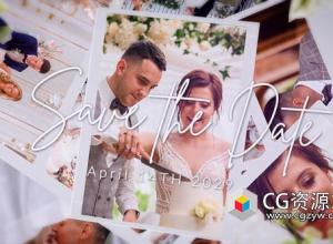 AE模板-浪漫婚礼幻灯片视频回忆相册展示片头 Wedding Slideshow