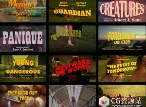 AE+PR+PS模板-30组4K复古电影片名文字标题动画包 Animated Vintage Movie Titles