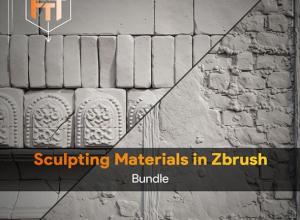 ZBrush墙面地板砖块材质纹理雕刻建模教程+中英文字幕 Sculpting Tileable Materials in ZBrush