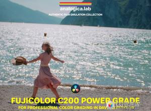 达芬奇调色节点-富士C200 35MM复古胶片模拟电影美学色彩分级LUT预设 35MM FUJICOLOR C200 PowerGrade