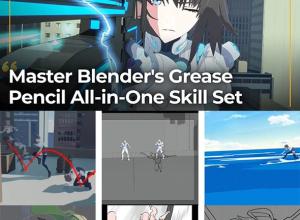 Coloso Blender动漫打斗动作动画全流程教程+中英文字幕