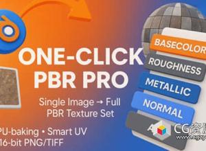 Blender一键转换生成PBR材质插件 One-Click PBR Pro V0.8.1
