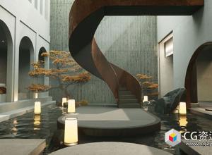 Unreal建筑可视化茶室四季Tea house - four seasons UE5.0 – 5.4