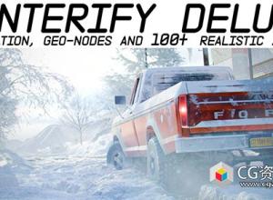 Blender冬季场景环境模拟资产预设 Winterify Deluxe