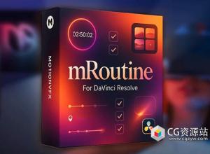 达芬奇插件-20组简约计时器字幕分页效果标题转场预设 mRoutine