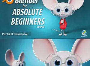 Blender卡通老鼠角色雕刻建模绑定新手基础教程+中英文字幕