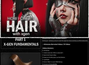 XGen人物头发模拟制作Maya教程+中英文字幕