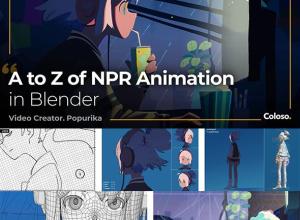 Coloso Blender全流程制作NPR三渲二动画建模绑定动画合成视频教程+中英文字幕