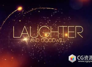 AE模板-2026年节日快乐祝福闪光魔法粒子标题片头+背景音乐