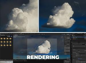 中英文字幕-Houdini+Blender+Nuke体积云层模拟着色渲染合成教程