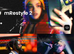 达芬奇插件-50种时尚扭曲视频混合叠加特效预设 mRestyle 2