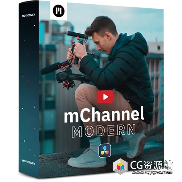 达芬奇插件-50组时尚动感视频文字标题字幕图标Logo动画转场预设 mChannel Modern DVR-图片1