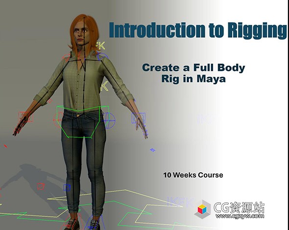 Maya教程-人物角色全身绑定全面基础教程+中英文字幕