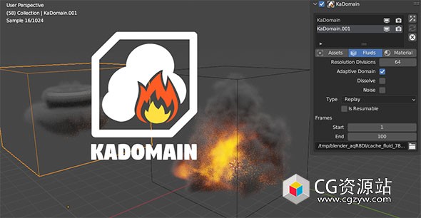 Blender场景物理特效模拟管理插件 Kadomain V1.2.9