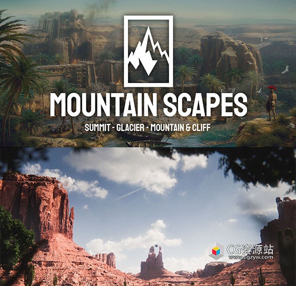 Blender 152种山脉悬崖峡谷3D模型景观资产预设 Mountain Scapes-图片1