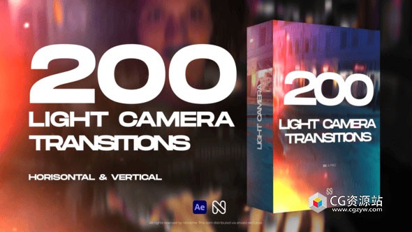 AE+PR+达芬奇模板-200组光效灯光叠加视频转场 Light Camera Transitions