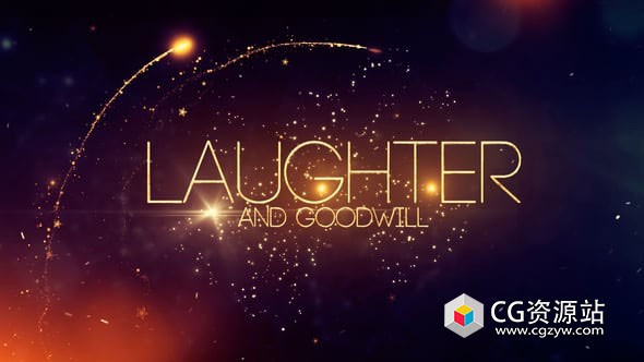AE模板-2026年节日快乐祝福闪光魔法粒子标题片头+背景音乐